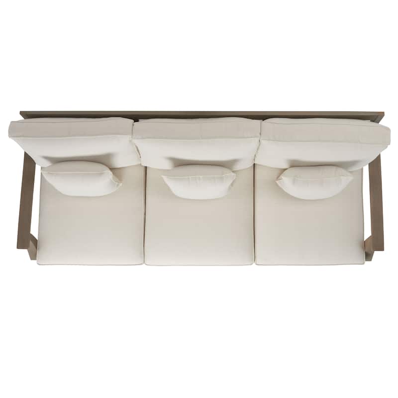 SAFAVIEH Couture Martinique Wood Patio Sofa - 82"W x 35"D x 32"H