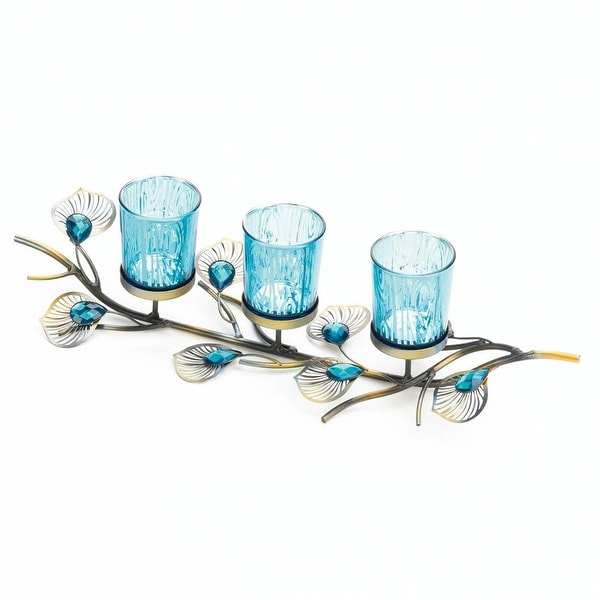 Innovative Peacock Inspired Candle Trio