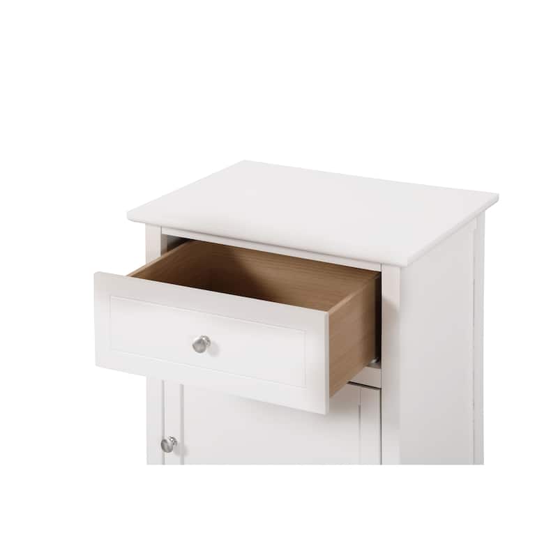 Izzy 1-drawer and Cabinet Wooden Nightstand