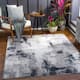 Cooke Industrial Abstract Area Rug - 6'7" x 9' - Silver/Charcoal