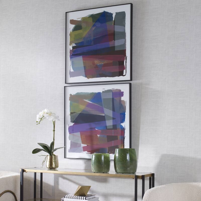 Uttermost Vivacious Abstract Framed Prints, Set/2 - 29.5"x29.5"x1.375"