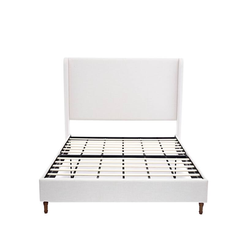 Tall Headboard Upholstered Bed/54" High Headboard/Elegant Simplicity/No Box Spring Needed/Easy Assembly/California King