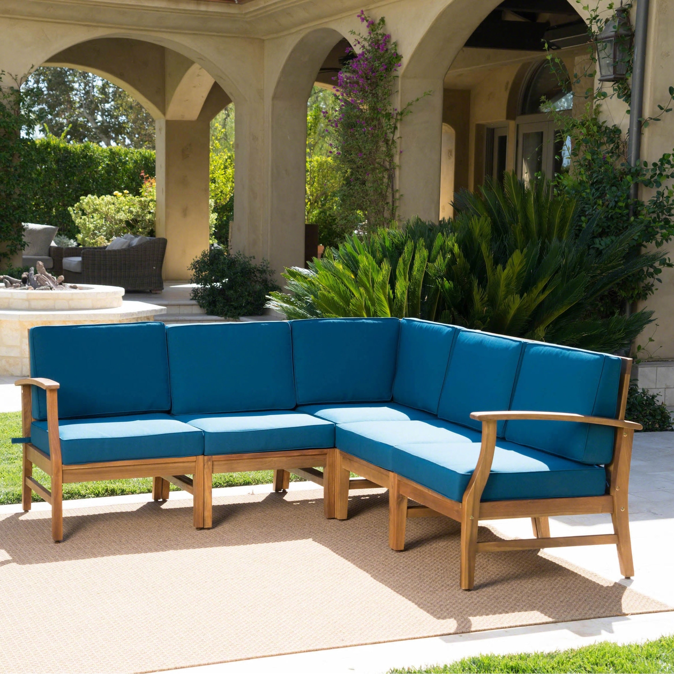 Perla Outdoor 5-piece Chat Set by Christopher Knight Home