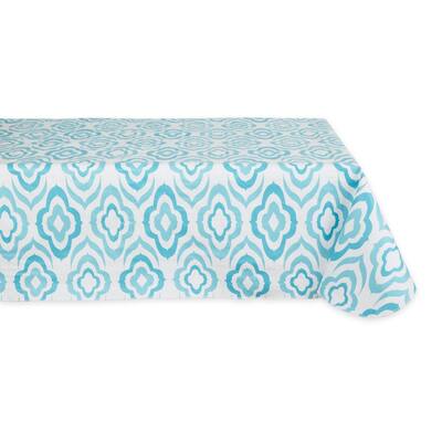 Blue Ikat Vinyl Tablecloth