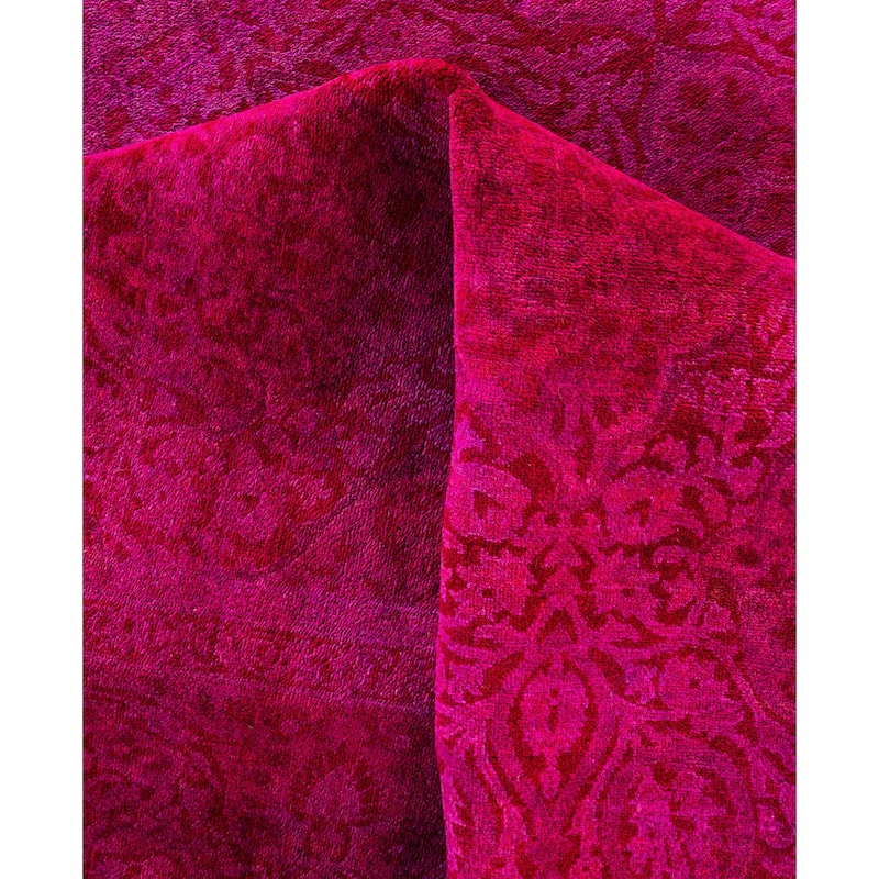 Overdyed One-of-a-Kind Hand-Knotted Area Rug - Pink - 6' 0" x 9' 2"