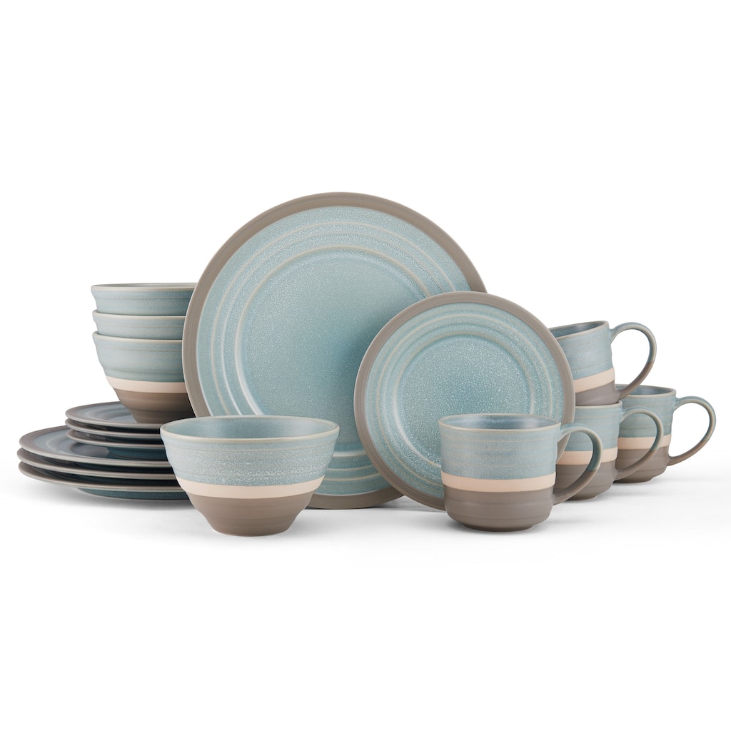 Pfaltzgraff Monroe Gray 16-Piece Dinnerware Set, Service for 4 ...