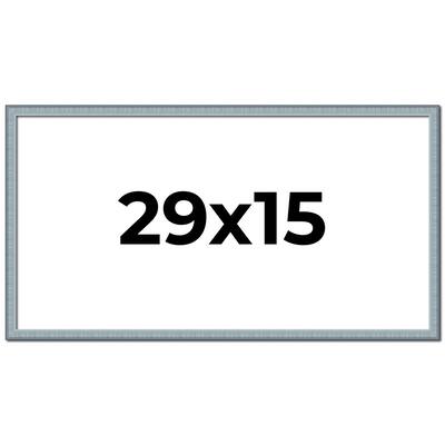 29x15 Frame Rustic Sky Blue Solid Wood Picture Frame | 0.75 Inch