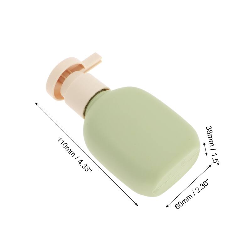 Pressure Pump Flat Soap Dispenser for Bathroom 1 Pc - Green