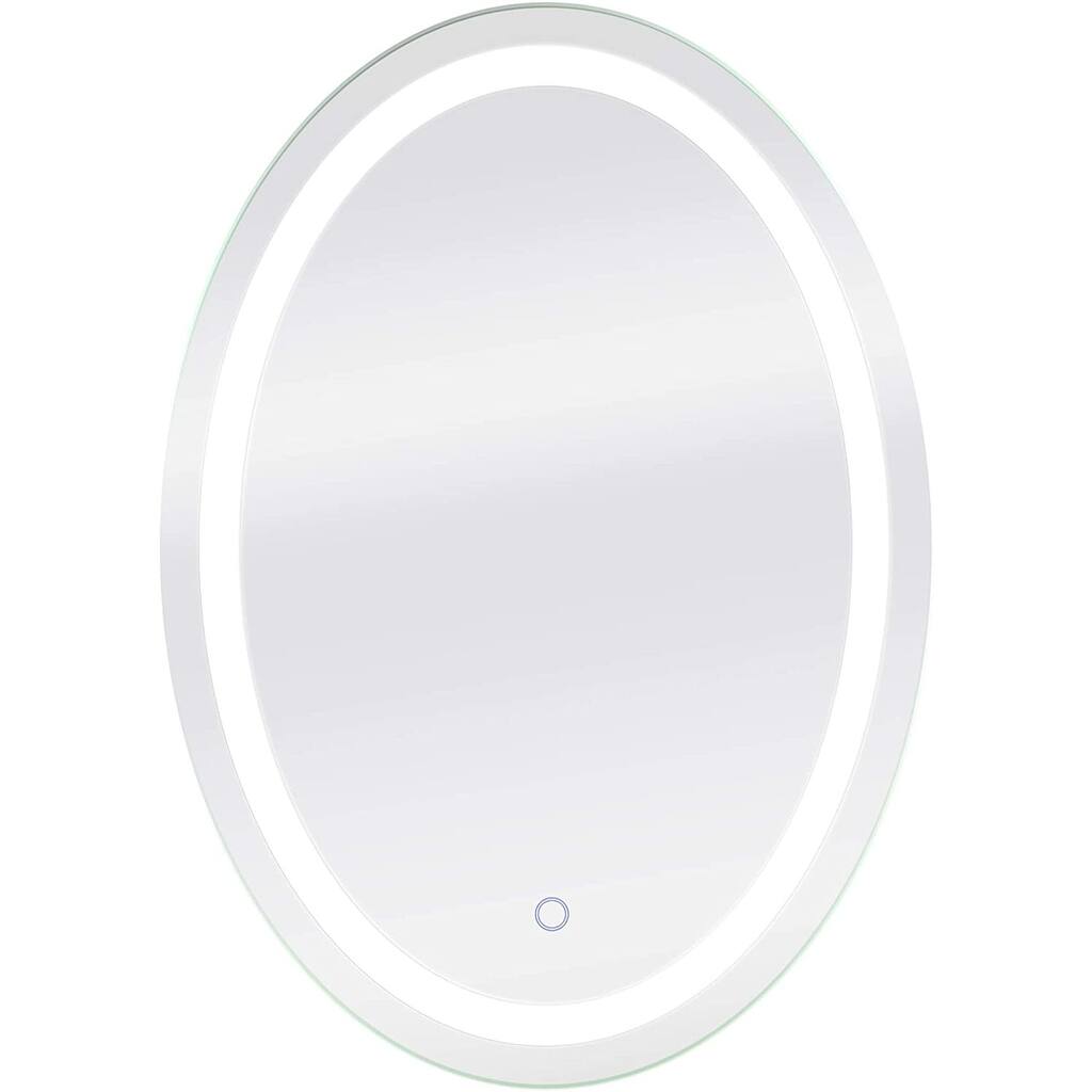 Edison Oval LED Tri-Color Mirror with Touch On/OFF Dimmer & Anti-Fog Function - Clear - 30x42