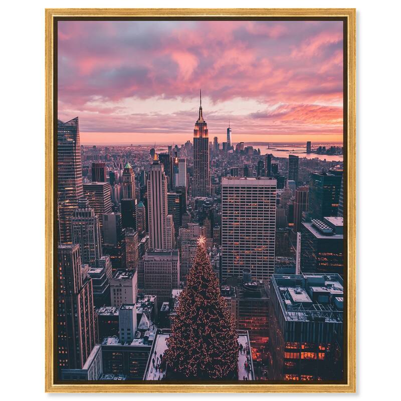 New York City Canvas by Art Remedy - 36" x 45" - Gold