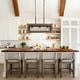 preview thumbnail 4 of 27, LALUZ Farmhouse 5-Light Rectangle Wood Chandelier Rustic Island Lights for Dining Kitchen Island