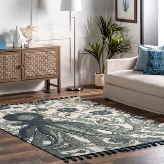 Nuloom Thomas Paul Octopus Tasseled Area Rug