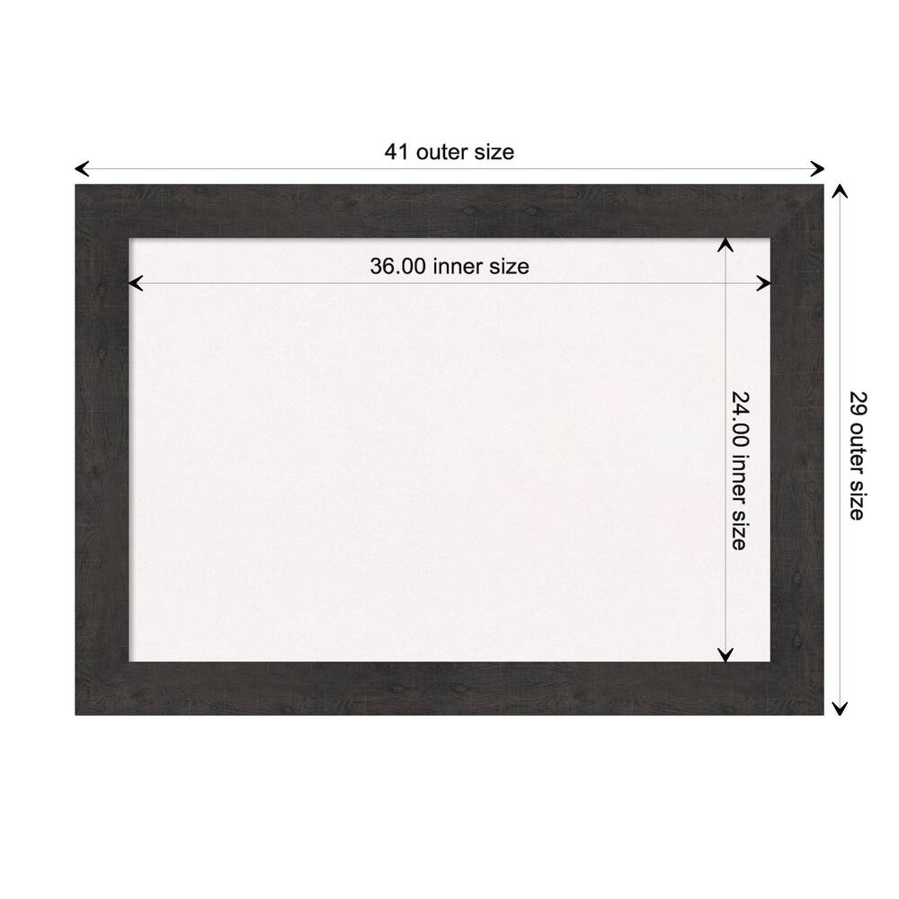 Rustic Plank Framed White Corkboard Bulletin Board