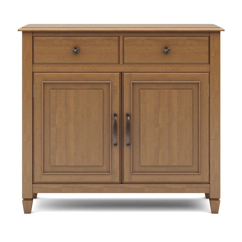 WYNDENHALL Hampshire 40" Wide Solid Wood Traditional Entryway Storage Cabinet - 40"w x 15"d x 36" h