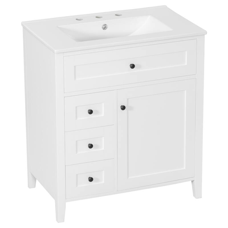 GDFStudio - Oliver Harrington Modern Freestanding Bathroom Vanity with Efficient Storage