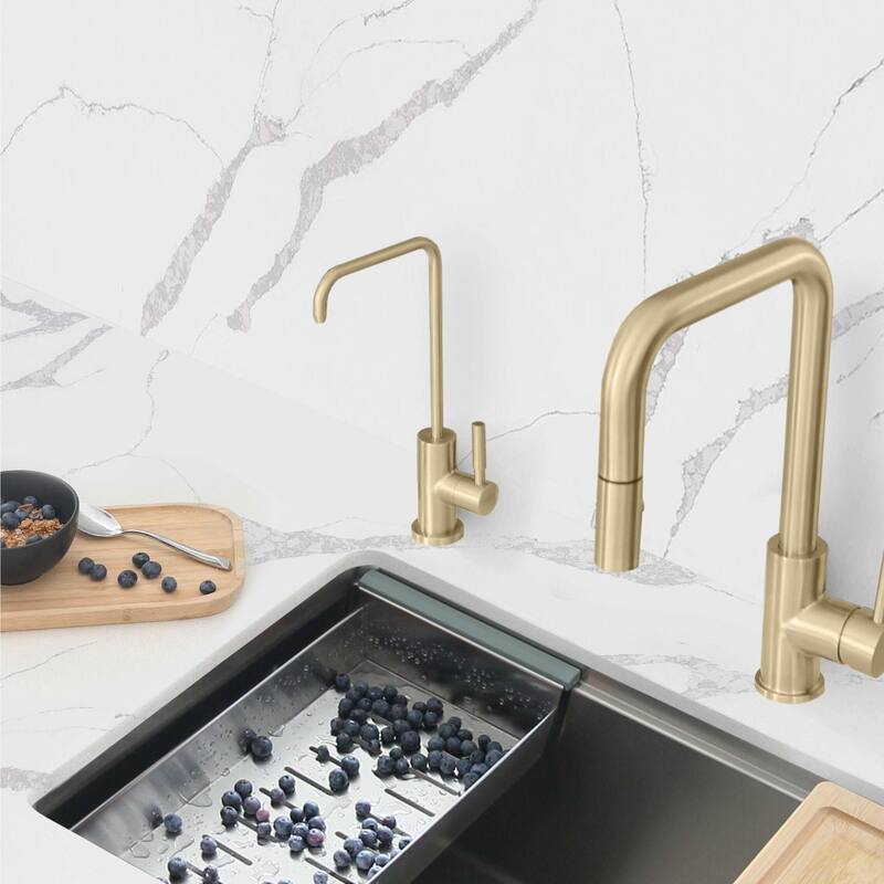 STYLISH Kitchen Sink Drinking Water Tap Faucet in Stainless Steel - Faucet Height: 10 1/2" | Spout Height: 9"