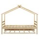 preview thumbnail 8 of 36, Kids and Baby Twin Size House-shaped Platform Bed with Pull-out Trundle