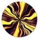 preview thumbnail 2 of 7, Designart 'Yellow Purple Black Fantasy' Oversized Modern Wall CLock