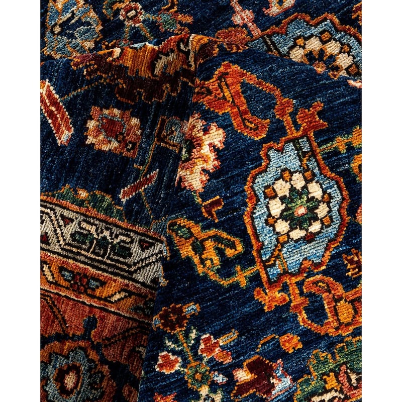 Serapi One-of-a-Kind Hand-Knotted Area Rug - Blue, 9' 2" x 11' 9" - 9' 2" x 11' 9"