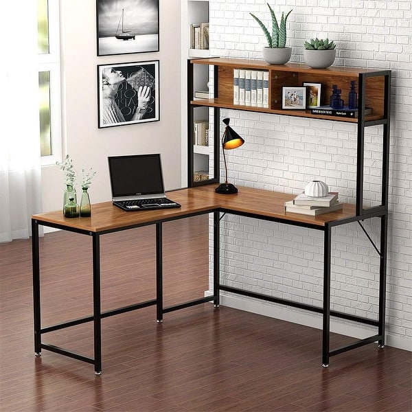 Shop L Shaped Desk With Hutch 55 Corner Computer Desk Gaming