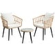 preview thumbnail 3 of 9, 3PCS Rattan Wicker Patio Conversation Set