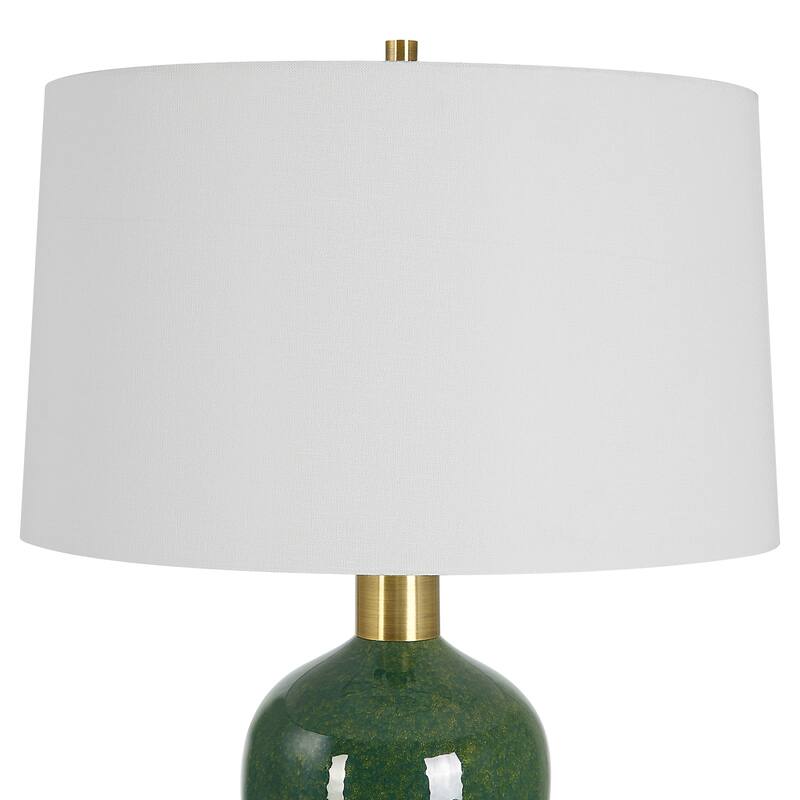 Uttermost Verdell Green Table Lamp - 29"H,   Shade 10"H x 17" Dia.
