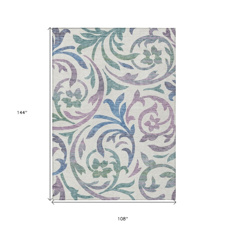HomeRoots Floral Transitional Rectangle Outdoor Rug