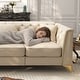 preview thumbnail 12 of 36, GDFStudio - Multi-Size Faux Leather 6-Seat Chesterfield Modular Sofa Set with Metal Trim & 6 Pillows