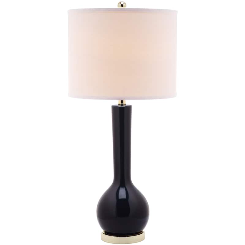 SAFAVIEH Lighting Brigid 31-inch Long Neck Ceramic White Table Lamp (Set of 2) - 14"x14"x30.5" - 14Wx14Dx31H