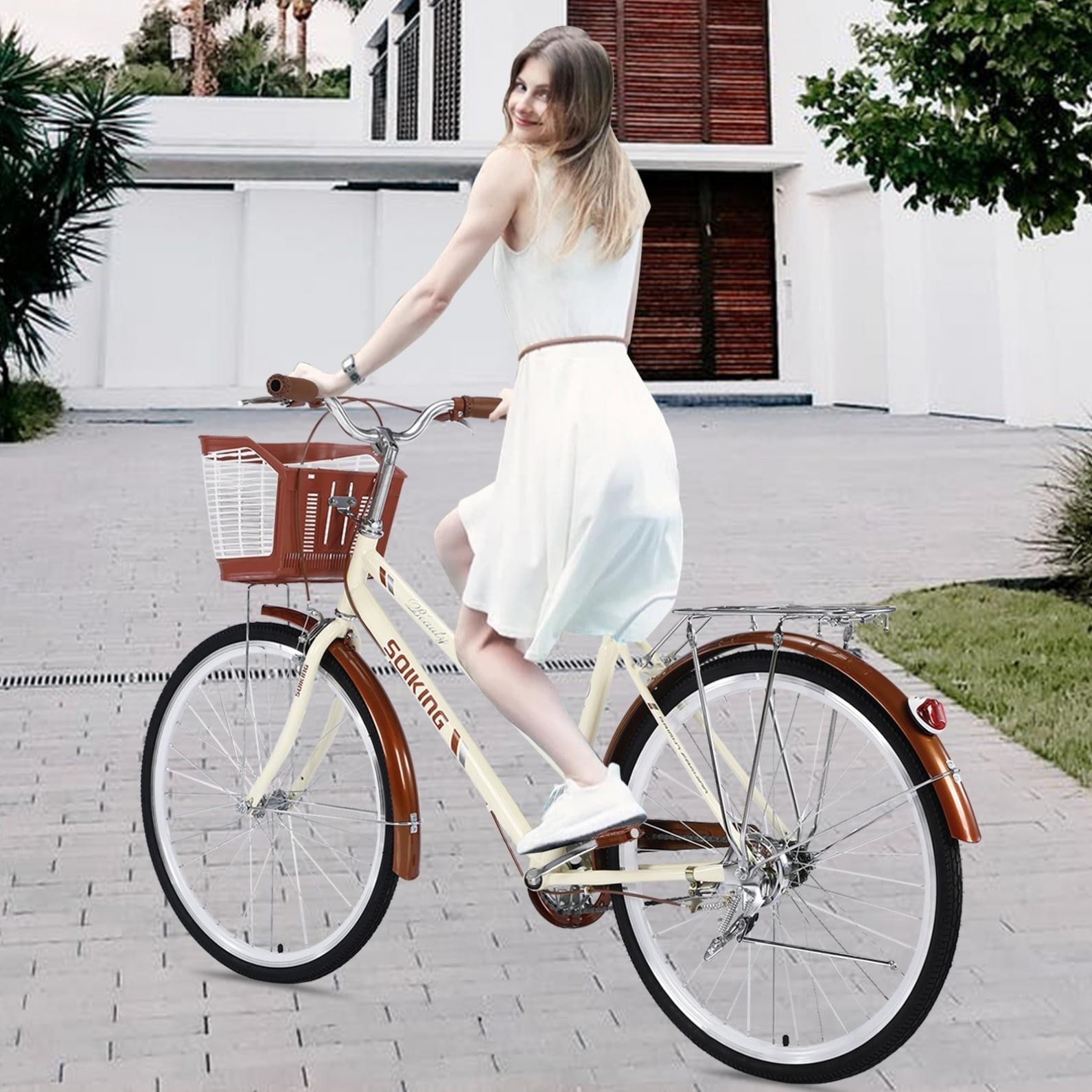 26-inch Wheels Ladies Bike Classic Beach Cruiser Bike Single Speed