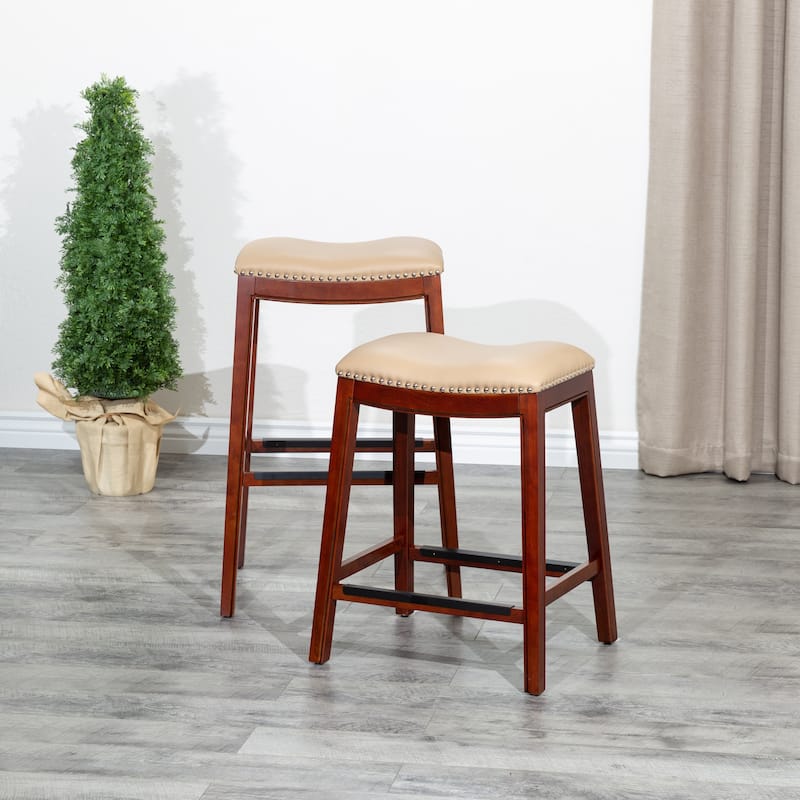 Bar Stool, Bone Leather Seat