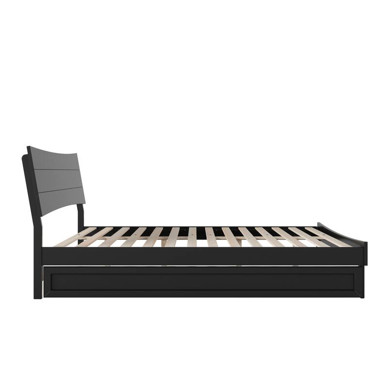 Phoenix Wood Platform Bed with Trundle