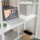 preview thumbnail 3 of 14, Twin Metal Loft Bed with Desk, Shelves, Ladders and Guardrails - Noise-Free