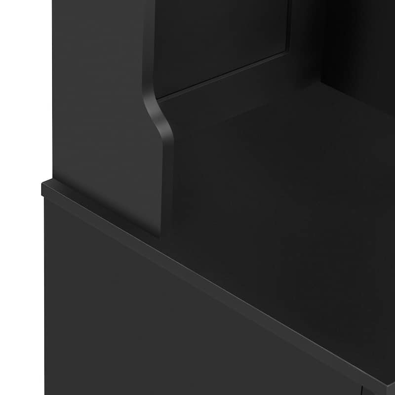 5-in-1 Coat Rack with Hooks,Drawers Adjustable Shelves,Metal Handles