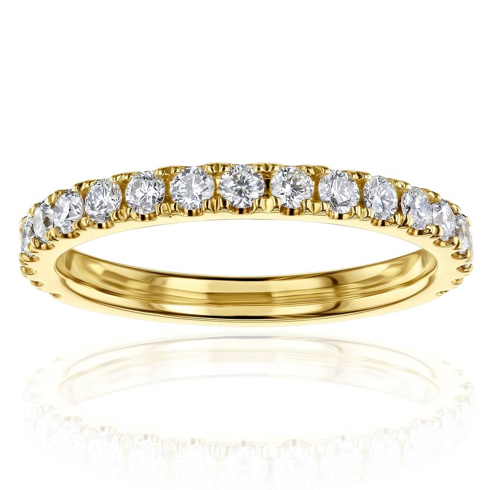 Kobelli Signature Collection Bold Series 0.5 Carat Lab Grown Diamond Solid 14k Gold Half Eternity Ring