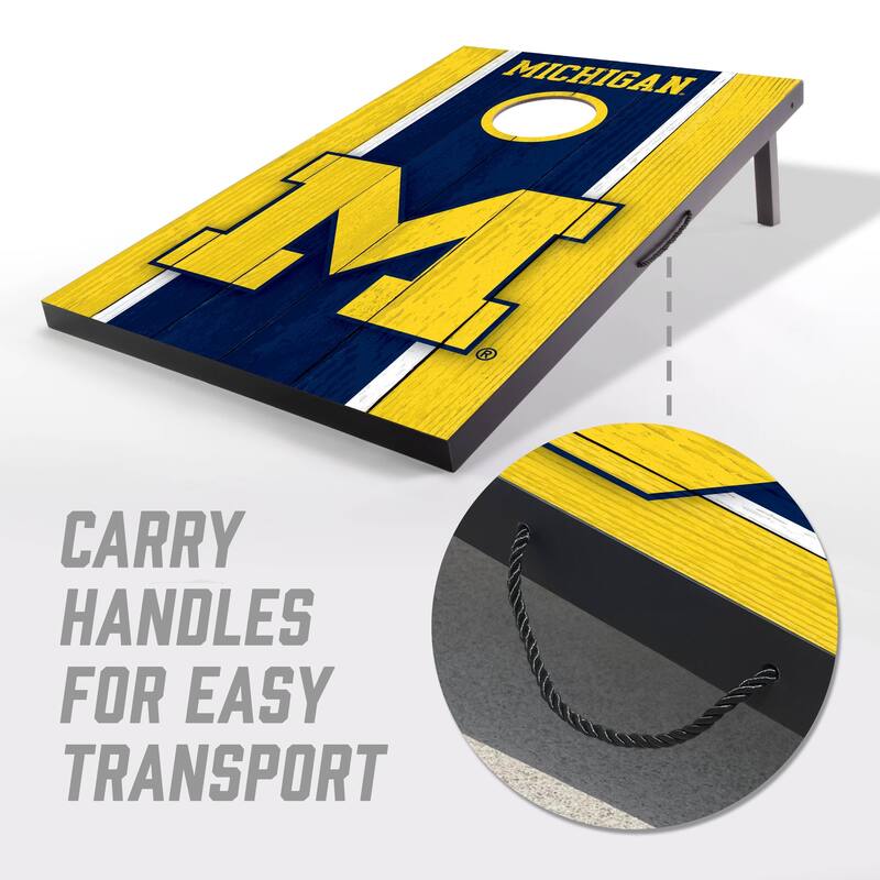 Michigan Wolverines NCAA Compact 2x3 Tailgate Cornhole Board Set