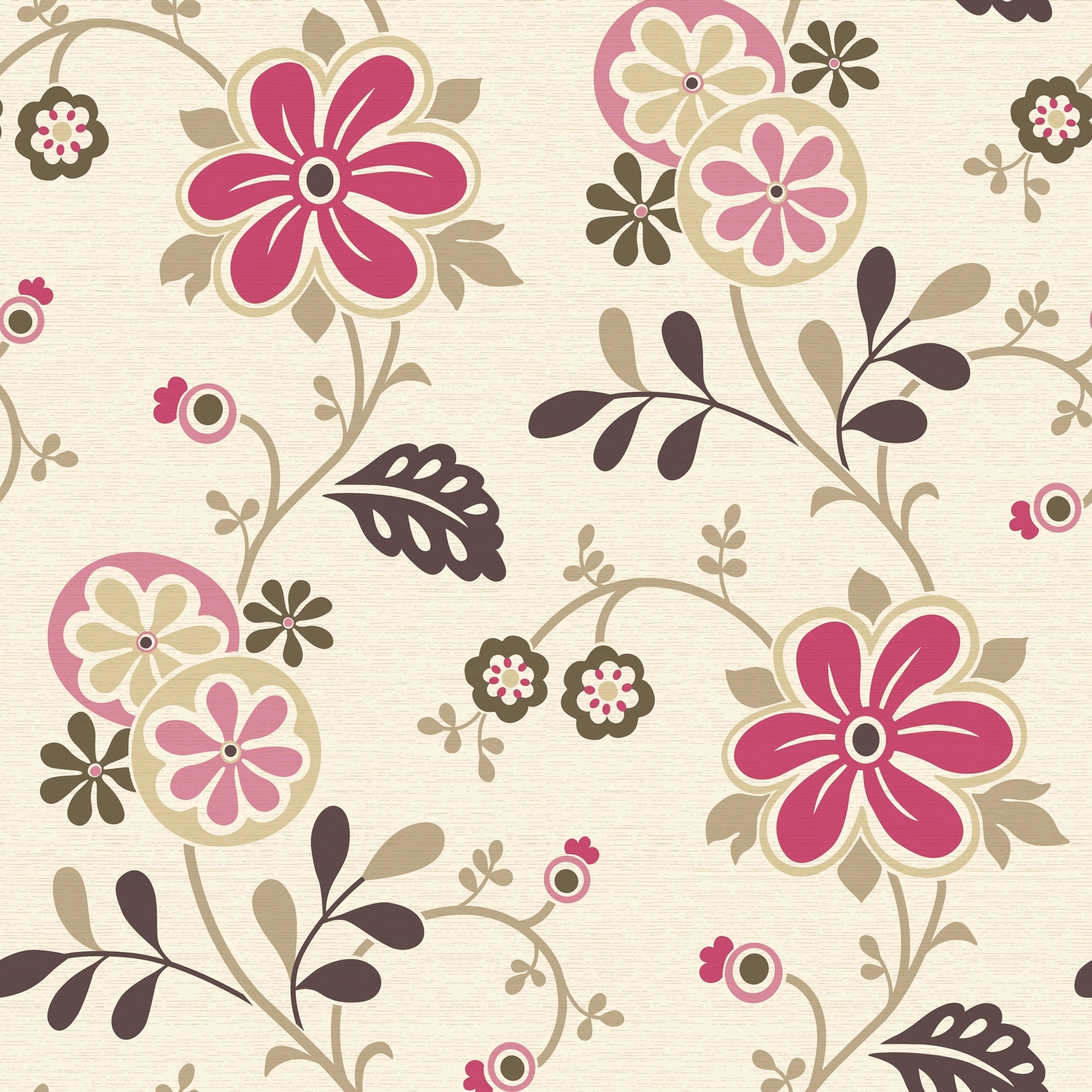 Friday Floral Modern Whimsical Floral Wallpaper  Milton  King