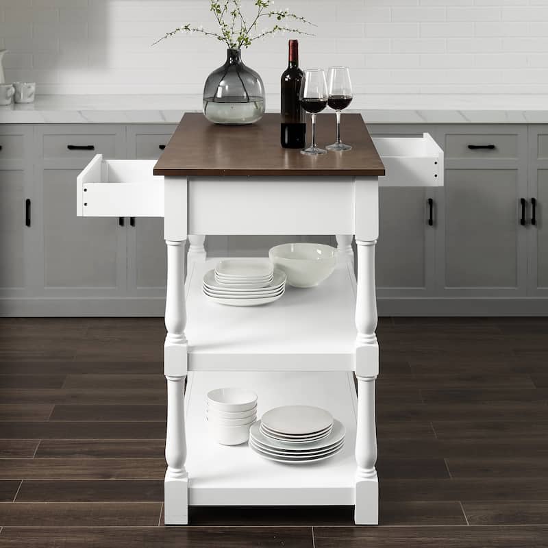Crosley Caitlyn Wood Top Kitchen Island - 23.63"d x 42"w x 36.25"h