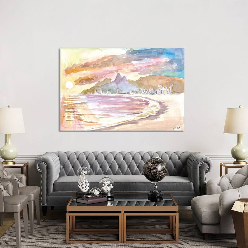 iCanvas "Sunset At Praia de Ipanema Rio de Janeiro Brazil" by Markus & Martina Bleichner Canvas Print