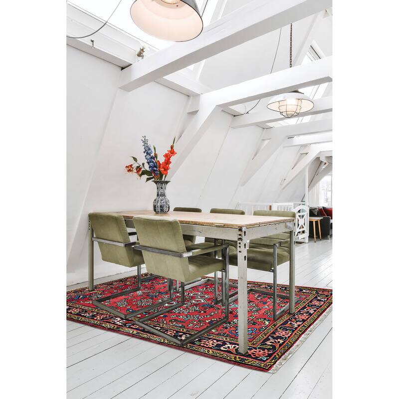 ECARPETGALLERY Hand-knotted Anadol Red Wool Rug - 3'7 x 5'5