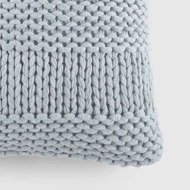 Cozy Chunky Knit Acrylic Decor Throw Pillow