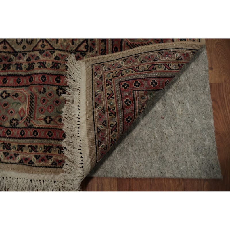 Hand Knotted Oriental 100% Wool Carpet Traditional Geometric Brown Agra Area Rug - 9' 8'' X 6' 8''