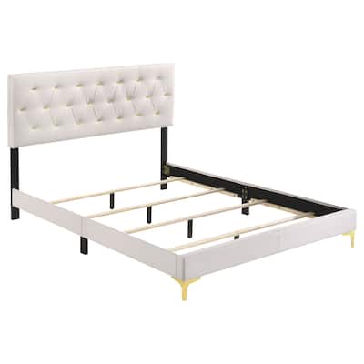 Kendall Button Tufted Upholstered Panel Bed