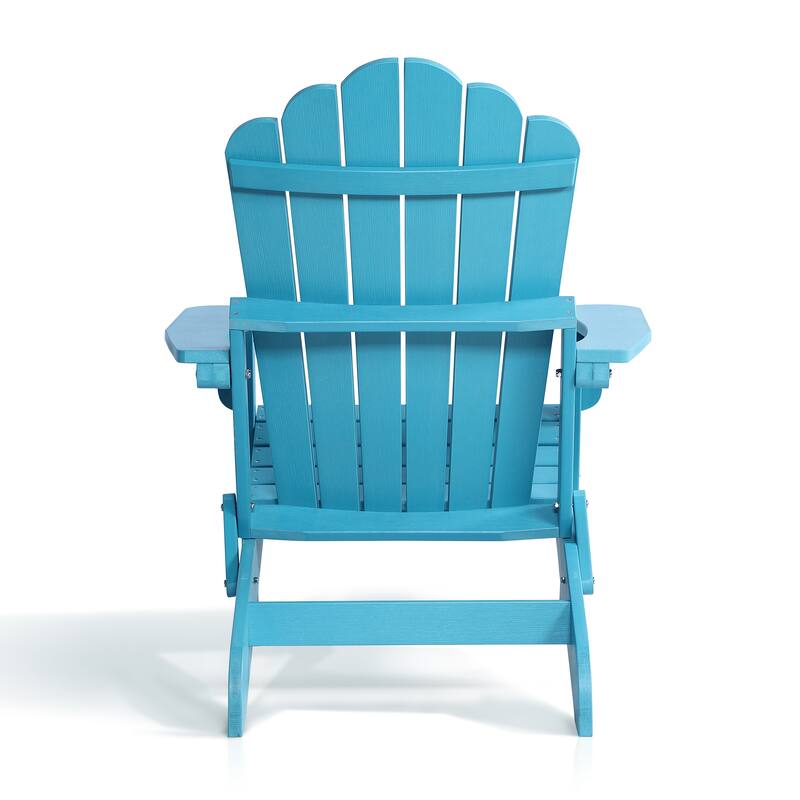 Haven Folding Poly Resin Plastic Adirondack Chair