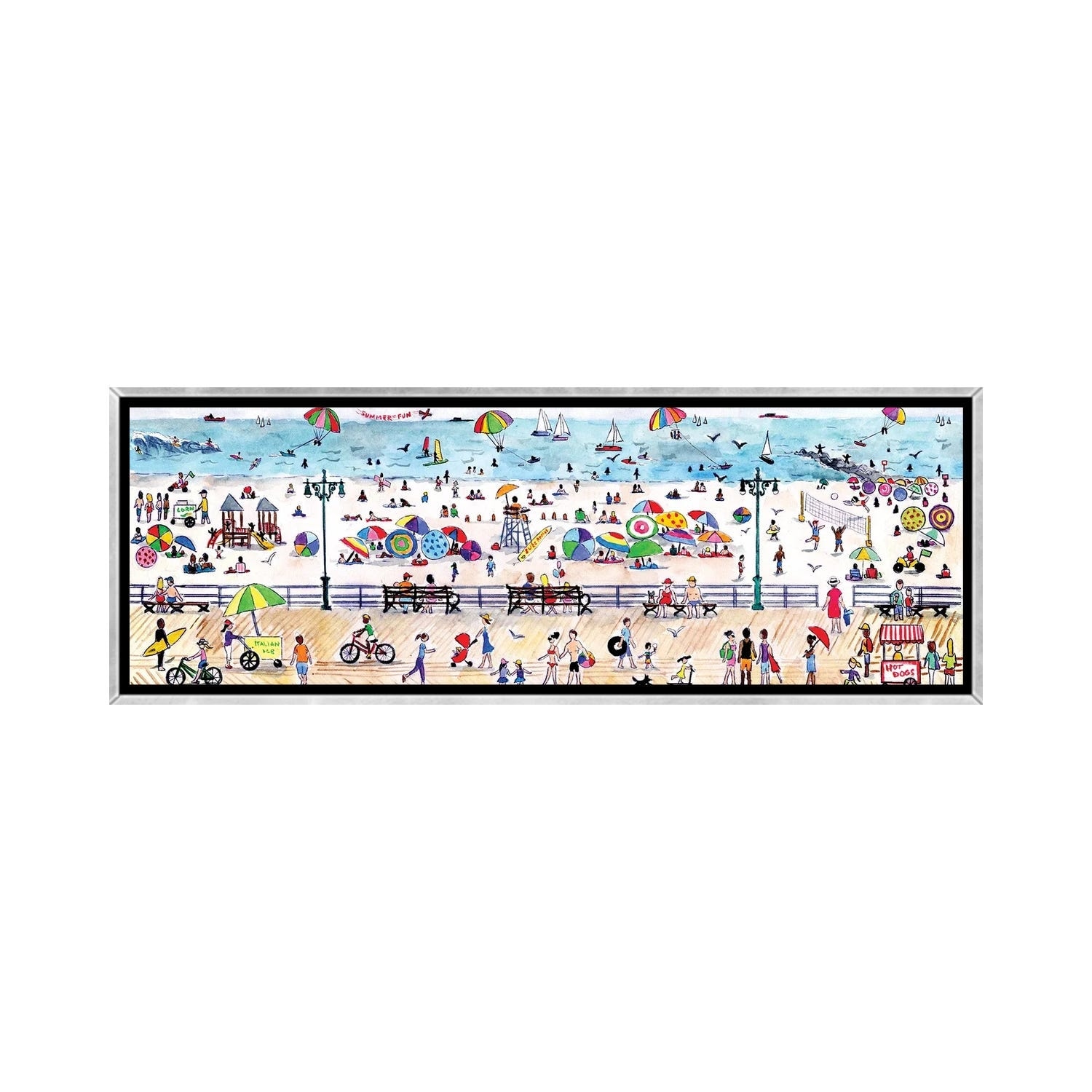 iCanvas "Beach" by Michael Storrings Framed