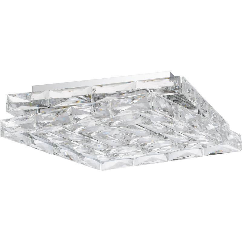 Milania Integrated LED Polished Chrome Flush Mount Light
