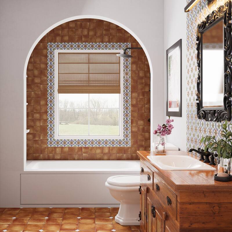 Merola Tile Sentier des Ocres 4-1/2" x 4-1/2" Porcelain Floor and Wall Tile