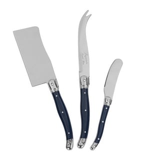 French Home 3-Piece Laguiole Cheese Knife Set with Navy Handles - Bed ...
