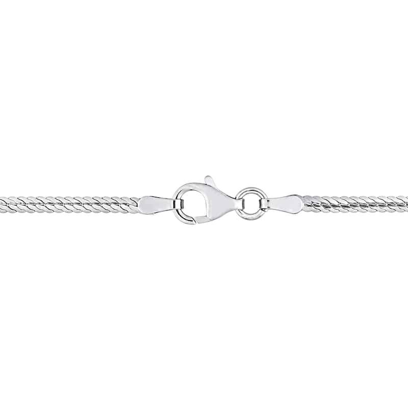 Miadora Sterling Silver Herringbone Chain Necklace