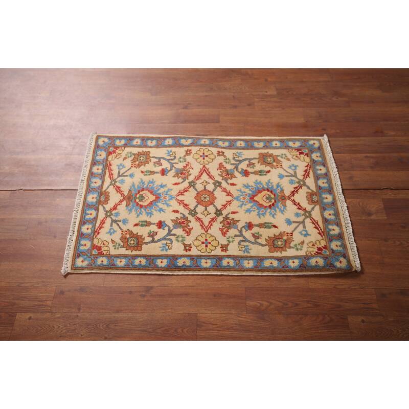 Kazak Oriental Accent Rug Hand-Knotted Wool Carpet - 1'11"x 3'1"